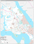 James City Wall Map Premium Style